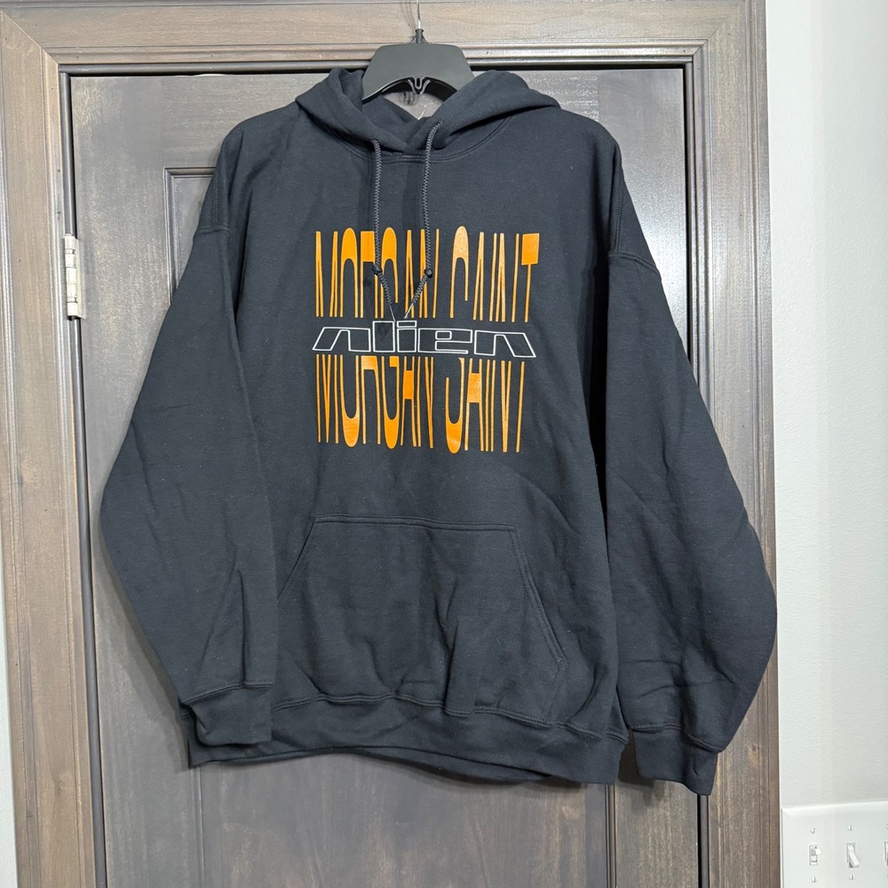 Morgan Saint Alien Hoodie Black Orange Graphic Sweatshirt Mens The‎ Thread Shop